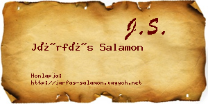 Járfás Salamon névjegykártya